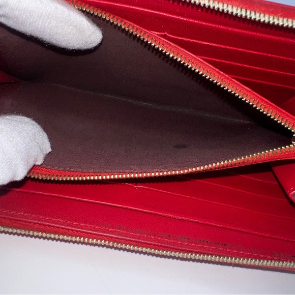 ♥️Celine Long Zip Around Wallet Red/Navy Blue!! 💙 - Picture 8 of 9